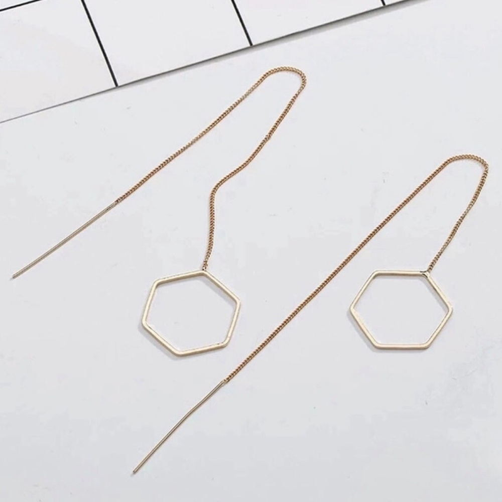 GEOMETRIC DROP EARRINGS